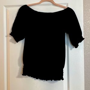 Ralph Lauren off shoulder women black top